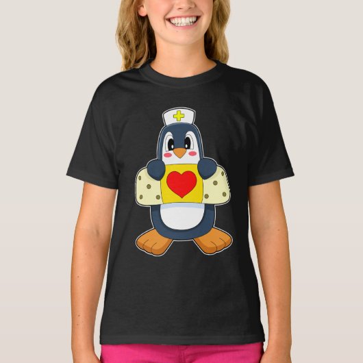 Pinguïn Verpleegster T-shirt (Voorkant)
