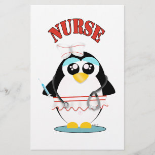 Pinguïn verpleegster vrouwelijk briefpapier
