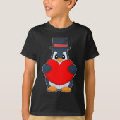 Pinguïn Verzorging Hart Trouwen T-shirt (Voorkant)