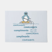 Pinguïn Vist voor Complimenten Metaphor Deurmat (Voorkant)