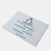 Pinguïn Vist voor Complimenten Metaphor Deurmat (Schuin)