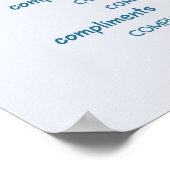 Pinguïn Vist voor Complimenten Metaphor Poster (Hoek)