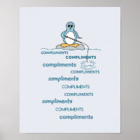 Pinguïn Vist voor Complimenten Metaphor