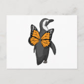 Pinguïn Vlinder vleugels Briefkaart (Voorkant)