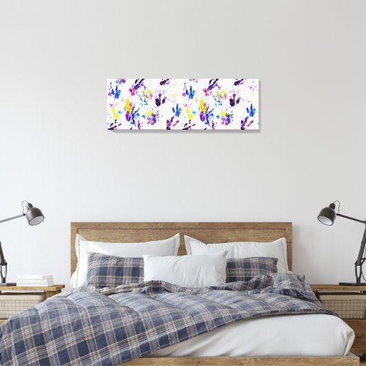 pinguïn voetafdrukken canvas afdruk (Insitu (Slaapkamer))