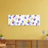 pinguïn voetafdrukken canvas afdruk (Insitu (Woonkamer))