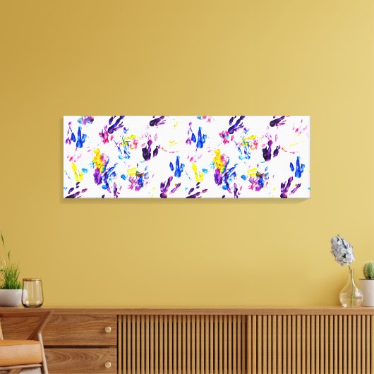 pinguïn voetafdrukken canvas afdruk (Insitu (Woonkamer))