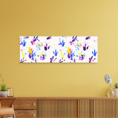 pinguïn voetafdrukken canvas afdruk (Insitu (Woonkamer))