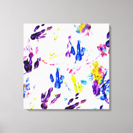 pinguïn voetafdrukken canvas afdruk