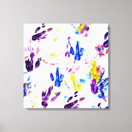 pinguïn voetafdrukken canvas afdruk