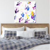 pinguïn voetafdrukken canvas afdruk (Insitu (Slaapkamer))