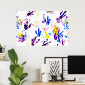 pinguïn voetafdrukken poster (Thuiskantoor)