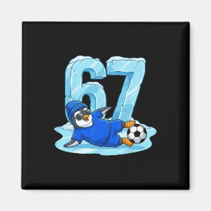 Pinguïn Voetbal 67 Ijsbaan Grappige Wintersporten Magneet