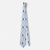 Pinguïn Vogel Blauw Arctisch Dier Polar Winter Stropdas (Voorkant)