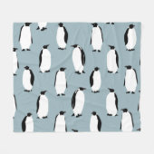 Pinguïn Vogel Dier Schattige Patroon Fleece Deken (Voorkant (Horizontaal))