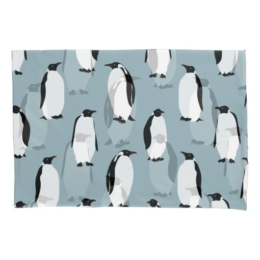Pinguïn Vogel Dier Schattige Patroon Kussensloop (Voorkant)