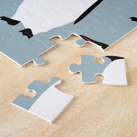 Pinguïn Vogel Dier Schattige Patroon Legpuzzel (Zijkant)