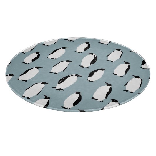 Pinguïn Vogel Dier Schattige Patroon Snijplank (Hoek)