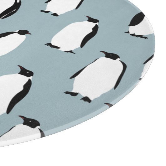 Pinguïn Vogel Dier Schattige Patroon Snijplank (Hoek)