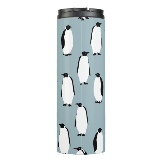 Pinguïn Vogel Dier Schattige Patroon Thermosbeker (Achterkant)