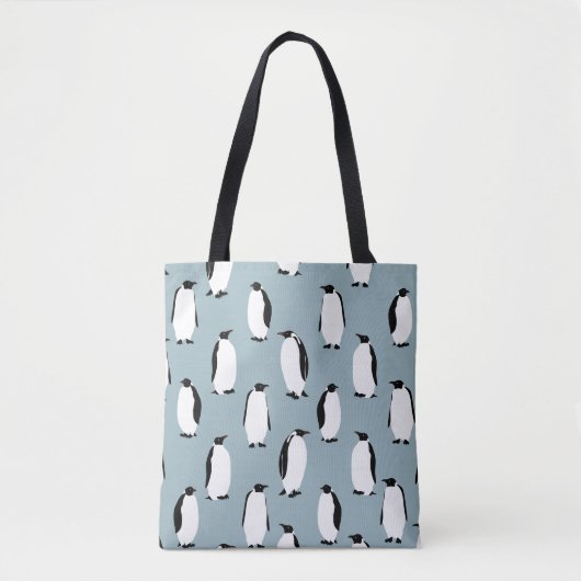 Pinguïn Vogel Dier Schattige Patroon Tote Bag (Voorkant)