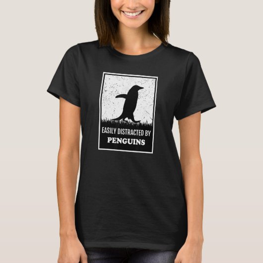 Pinguïn Vogel Silhouet Gemakkelijk afgeleid door P T-shirt (Voorkant)