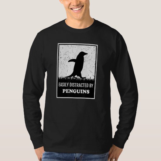 Pinguïn Vogel Silhouet Gemakkelijk afgeleid door P T-shirt (Voorkant)