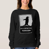 Pinguïn Vogel Silhouet Gemakkelijk afgeleid door P Trui (Voorkant)