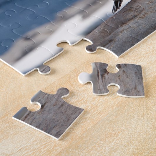 Pinguïn voor een ijsboog legpuzzel (Zijkant)