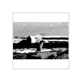 Pinguïn voor een ijsboog rubberstempel (Afrduk)