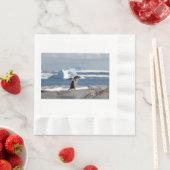 Pinguïn voor een ijsboog servet (Insitu)
