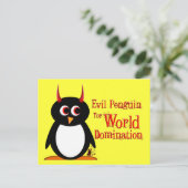 Pinguïn voor het Briefkaart van de wereldheerschap (Staand voorkant)