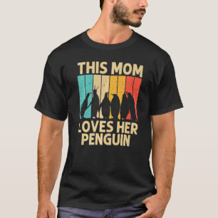 Pinguïn voor mama Pinguins Bird Animal Retro T-shirt