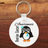 Pinguïn voor ovariumkanker sleutelhanger (Voorkant)