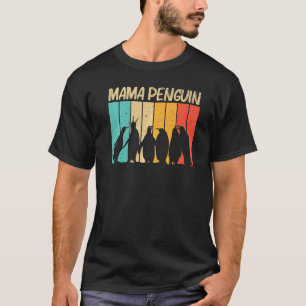 Pinguïn voor vrouwen Mam Pinguïns Reiderretro T-shirt