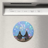 pinguïn vrienden kijken alleen naar bubbels magneet (Insitu (Vaatwasser))