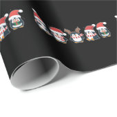 Pinguïn Vrolijk Kerstfeest Noordpool Vakantie Dier Cadeaupapier (Rol Hoek)