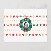 Pinguïn vrolijk kerstkaart feestdagenkaart (Voorkant)