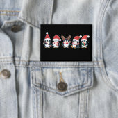 Pinguïn Vrolijk Kerstmis Noordpool Vakantie Dier Button (Insitu)
