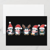 Pinguïn Vrolijk Kerstmis Noordpool Vakantie Dier  Feestdagenkaart (Voorkant / Achterkant)