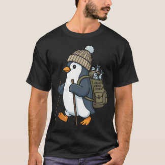 Pinguïn Wandelen Grappig Schattig T-shirt