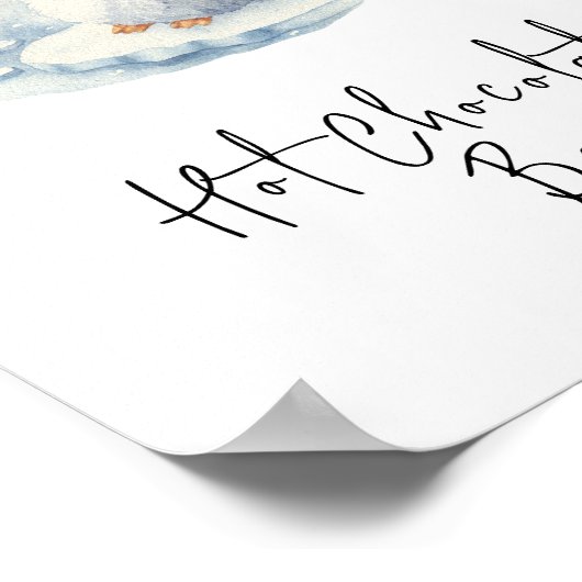 Pinguïn - Warme chocoladereep Poster (Hoek)