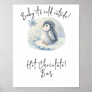 Pinguïn - Warme chocoladereep Poster