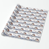 Pinguïn Warme Kerstwensen Cadeaupapier (Uitgerold)