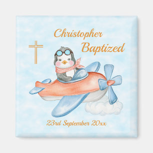 Pinguïn Waterverf Baby Cute Baptism Magneet