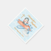 Pinguïn Waterverf Baby Cute Baptism Servet (Hoek)