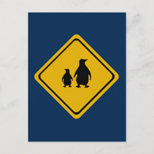 pinguïn wegteken briefkaart
