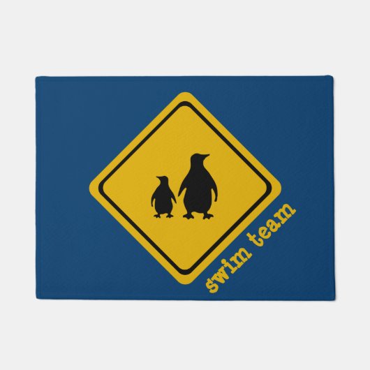 pinguïn wegwijzer - deurmat (Voorkant)