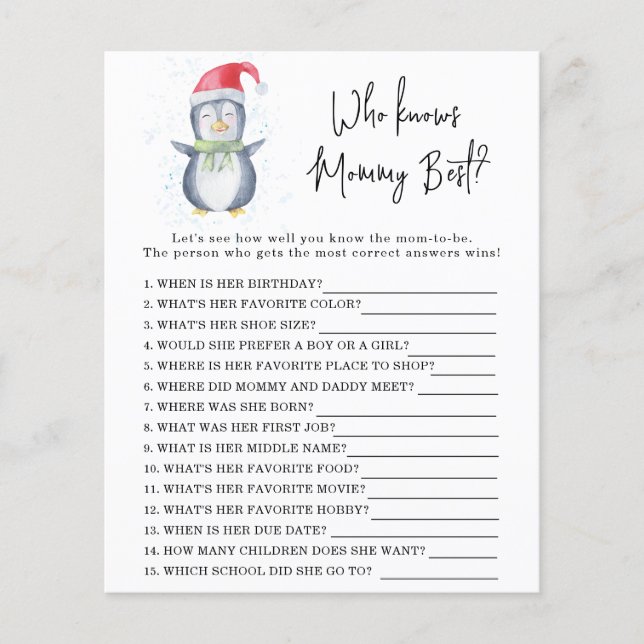 Pinguïn - Wie kent mama het beste (Voorkant)