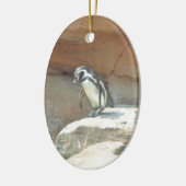 Pinguïn, wilde dieren, wilde vogels, dierentuin, z keramisch ornament (Links)